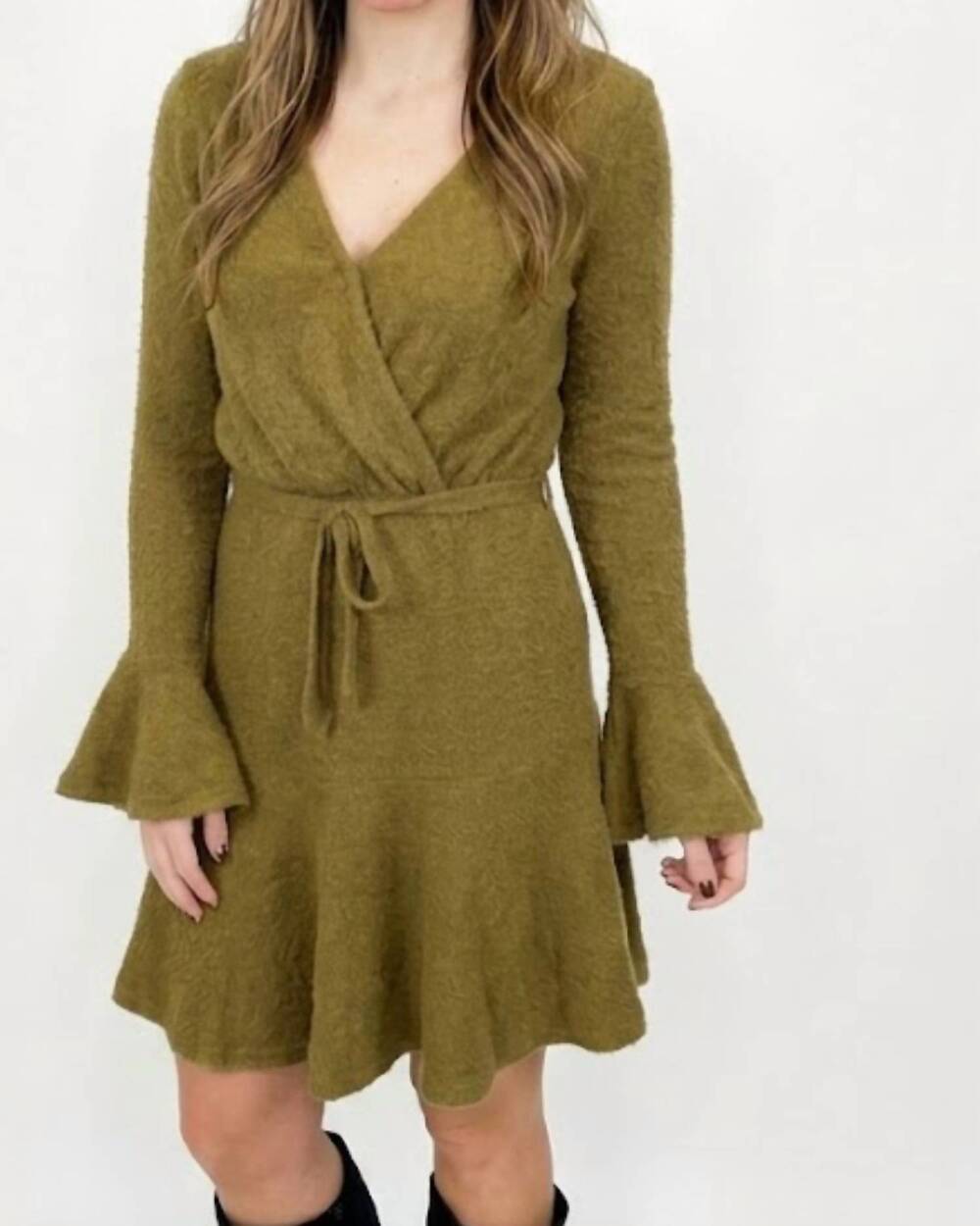 NEW GIGIO phoebe sweater dress in green